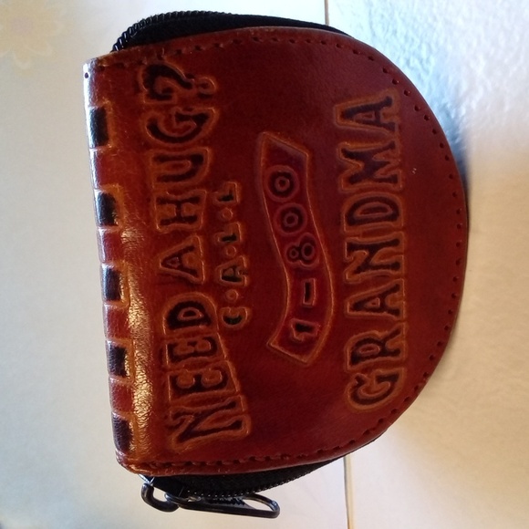 shakti Handbags - Need a Hug call 1-800 Grandma Coin purse